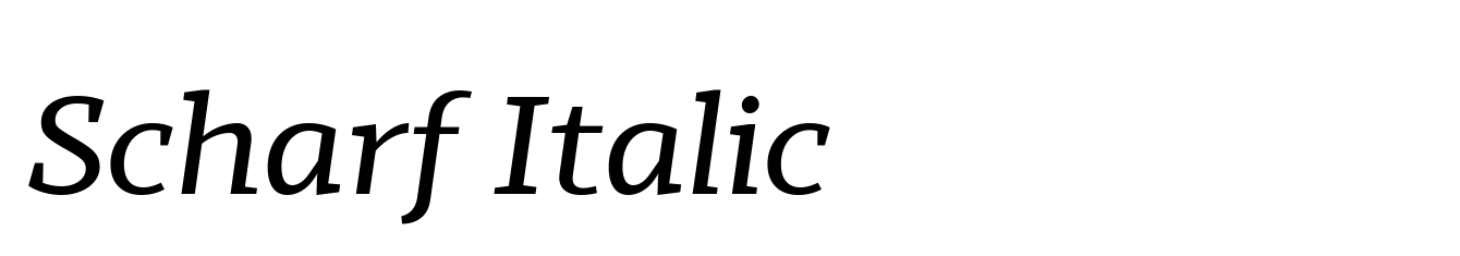Scharf Italic
